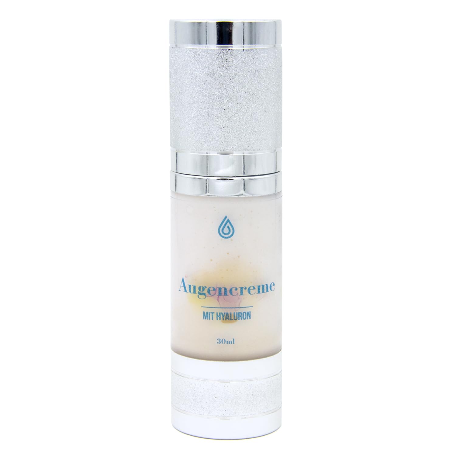 Crema per occhi Liquio con acido ialuronico biologico Aloe Vera Vitamina E, caffeina, guaranà – 30 ml – Anti Ageing Effetto Idratante Vegano contro le occhiaie e le occhiaie, tutti i tipi di pelle