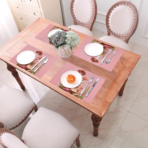 Sets de table pour extérieur et intérieur lot de 6 étanches en PVC - 6