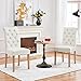 Yaheetech Dining Chairs Set of 2 Fabric Upholstered Dining Room Chairs with Button Tufted High Back and Solid Wood Legs for Kitchen/Living Room/Restaurant, Modern Style, Beige