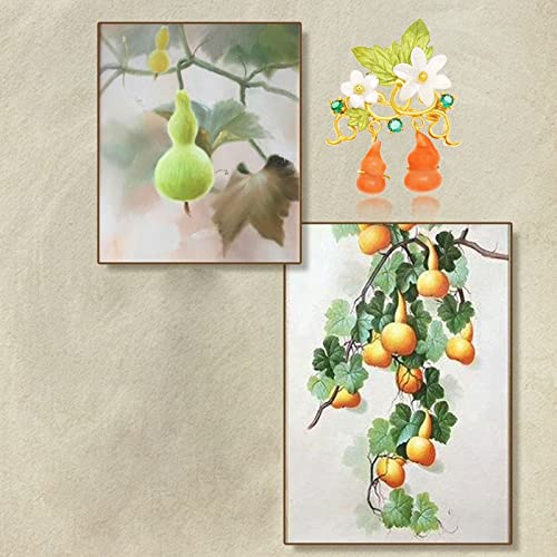 Damen-Brosche, Elegante Accessoires für Damen, südroter Achat, kürbisförmige Brosche, luxuriöse Hochzeits-Party-Brosche, Schmuck, Exquisite Broschen