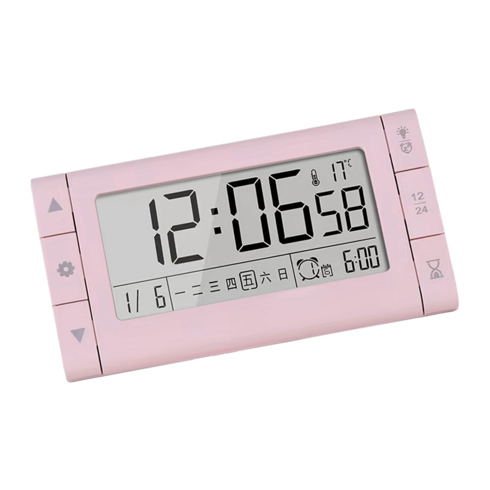 Hsioluted Modern LED Desk Clock with Clear Display, Silents Operations Digital Alarm Clock for Students and Professional LED Alarm