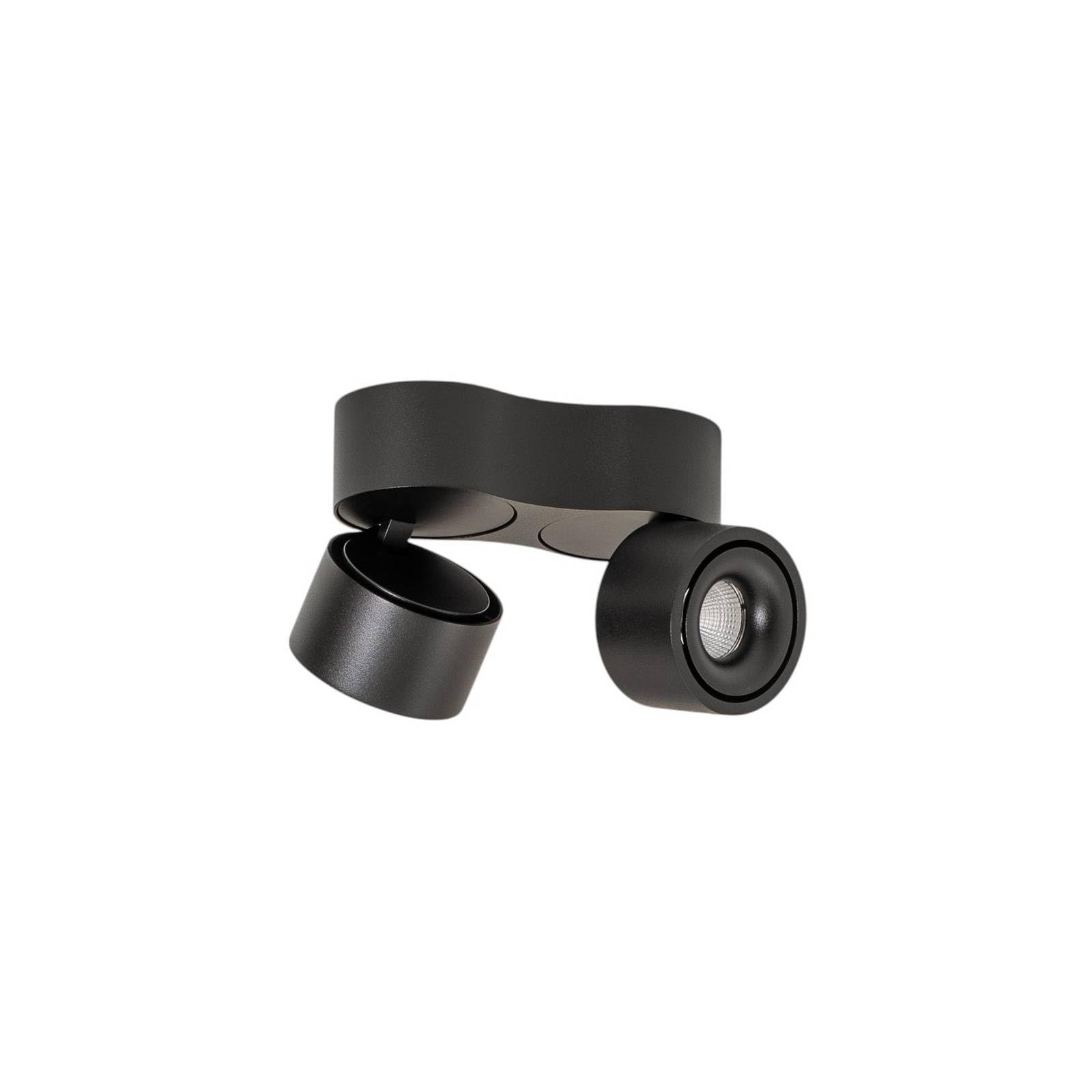 LED Proyector, foco 'Rotari' (Moderno) en Negro hecho de Aluminio e.​o. para Pasillos (2 llamas,) de Arcchio | foco empotrado, lámpara de techo, lámpara de pared