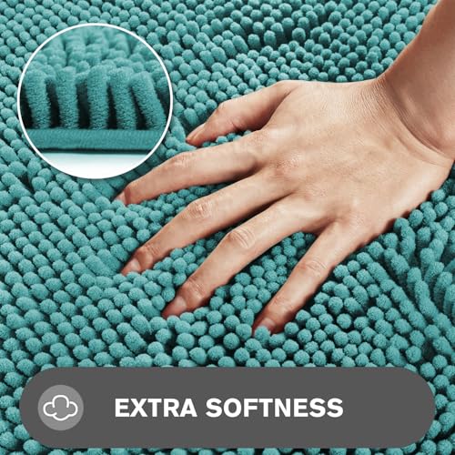 PureSwan Badezimmerteppiche, 76,2 x 127,7 cm, extra große Badematte, saugfähig und waschbar, dicker Chenille-Badteppich… – Ansicht 3