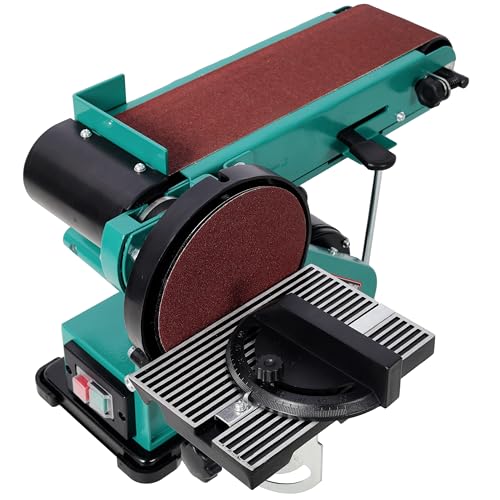 Belt Disc Sander 4x36 & 6 Inch Benchtop Multifunctional Sander with Sturdy Cast Iron Base for Woodworking Metal Polishing Sharpening Tools and DIY Home Workshop
