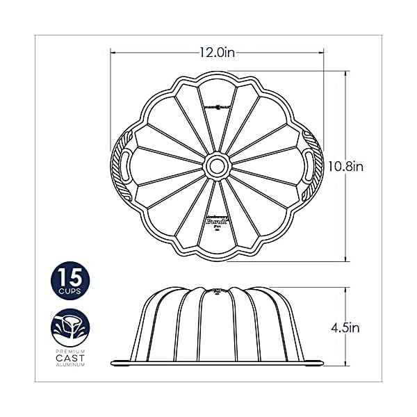 Nordic Ware Platinum Collection Anniversary Bundt Pan Gourmetian