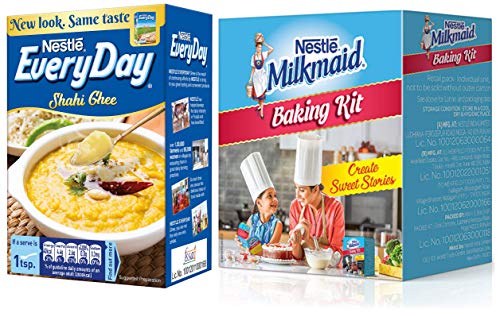 Image of Nestle Everyday Shahi Ghee, 1L Carton + Nestle Milkmaid Baking Kit, 500 g