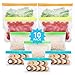 Wiederverwendbare Lebensmittel Lagerung Taschen Set- 10 Packs Aufbewahrung Beutel-4Size Zip Lebensmittel Beutel Auslaufsichere Sandwichtüte-FDA & BPA Genehmigt für Reisen/Picknick/Verpflegung/Heim