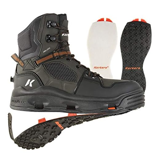 Korkers Terror Ridge Wading Boots - High Performance Stability - Includes Interchangeable Felt & Kling-On Soles - Size 13