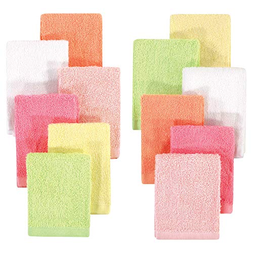 Image of Hudson Baby Unisex Baby Rayon from Bamboo Woven Washcloths 12pk, Citrus, One Size
