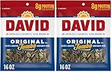 DAVID Roasted and Salted Original Jumbo Sunflower Seeds, 16 oz (Pack of 2)