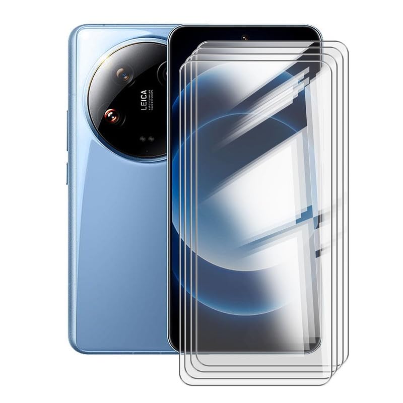 HGJTFANY [4 Pack] for Xiaomi 14 Ultra Screen Protector Tempered Galss, High Clear [9H Hardness] [Bubble Free] Tempered Glass Protective Film for Xiaomi 14 Ultra (6.73 Inch)