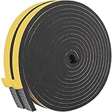 KAPOOSY Adhesive Foam Tape 1/2 Inch W X 1/4 Inch T Gasket Seal Foam Tape，Door Draught Excluder for