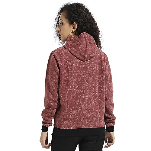Image of Campus Sutra Women Cotton Regular Fit Hooded Sweatshirt