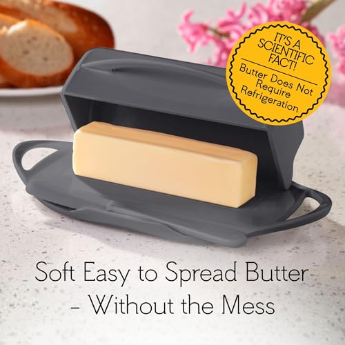 Image of Butterie Flip Top Butter Dish, Gray