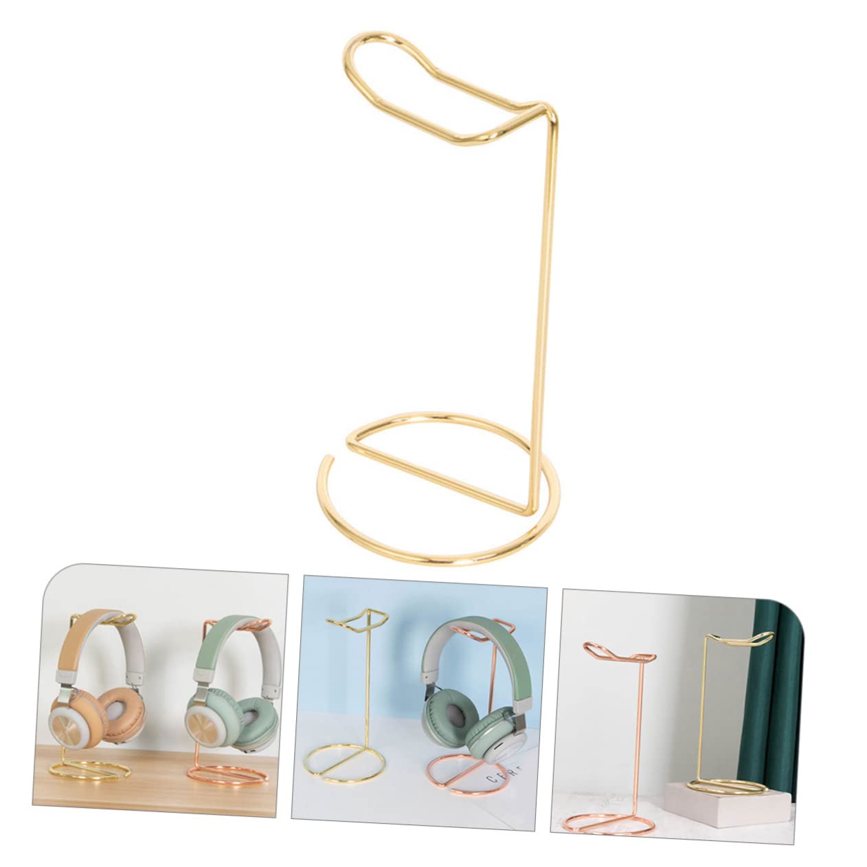 Cabilock Soporte Simple Para Auriculares De 3 Uds Soporte Para Auriculares De Oficina Para Escritorio Para es De Hierro Dorado