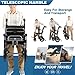 CUIOT Ultra-Lightweight Transport Wheelchair- Portable Folding Wheelchair w/Flip-Backs Arms & Swing-Away Footrests, Travel Wheelchair with Shock Absorption & Anti-Tippers, 220-Ib Weight Capacity