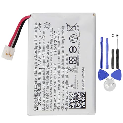 ELLENNE   Batería para Garmin Instinct Solar GPS | 361 00086 24 | con kit de desmontaje incluido