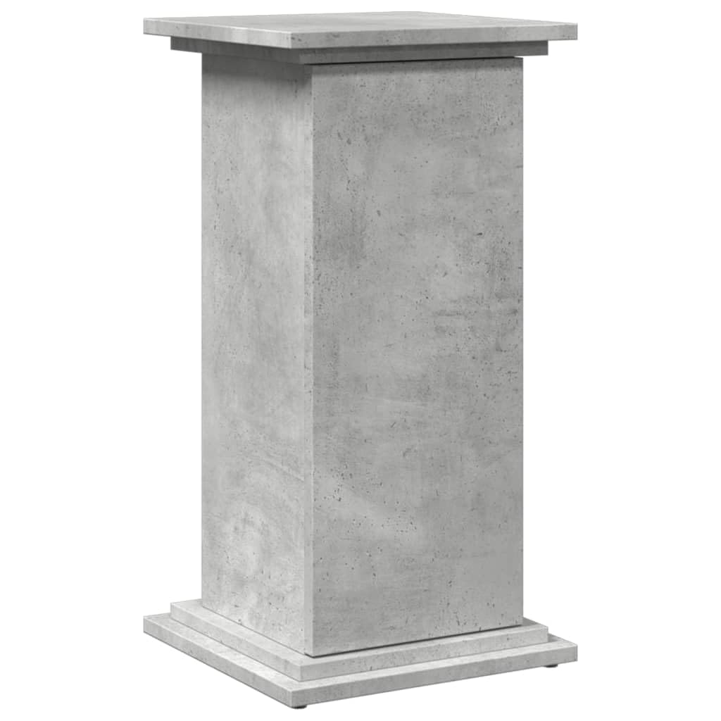vidaXL Display Stand with Storage, Plant Stand for Living Room Hallway, Standing Shelf, Storage Cabinet, Concrete Grey Engineered Wood