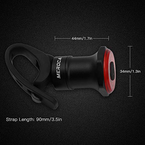 DECDEAL Lanterna traseira para bicicleta inteligente Lanterna traseira para bicicleta à prova d'águ