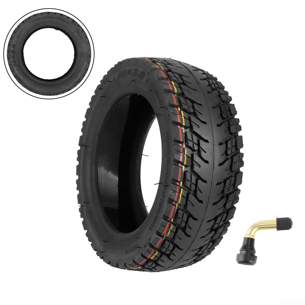 Neumático sin cámara de auto reparación 10x3.0 para scooter eléctrico, 255x80 80/65-6 neumático de repuesto de goma todoterreno con banda de agarre (neumático)