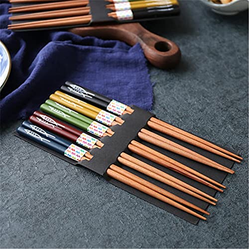 5 Pares de Palillos Chinos Reutilizables para vajilla, Palillos para Comer, para Regalar, palitos de Comida para Sushi