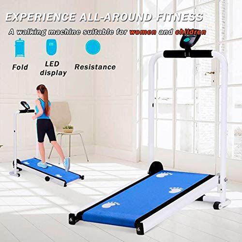 Image of Folding Treadmills Mechanical Walking Running Jogging Machine Fitness Exercise Incline for Home Weight Portable Space Saving
