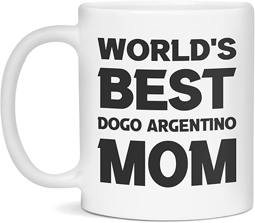 Dogo Argentino Mom - Taza Dogo Argentino, 11 onzas, color blanco
