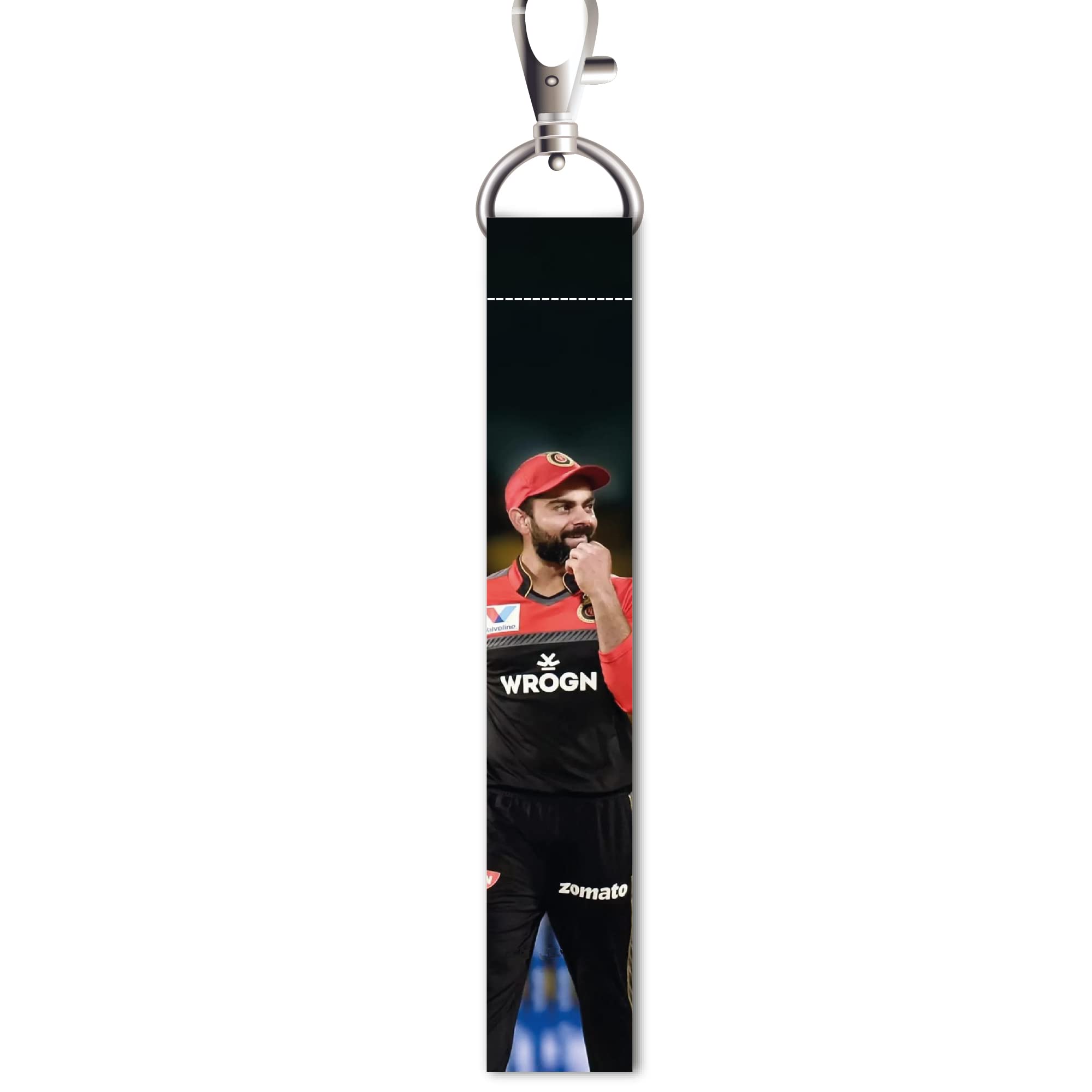 Cricketer Virat Lanyard Tag with Swivel Lobster for Gift Luggage Bags Backpack Laptop Bags L X H 5 X 0.8 INCH-image-49