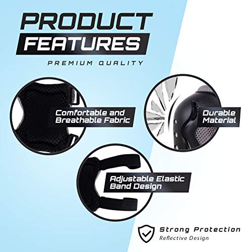 image for Knee Pads for Kids – POMELOLEAVE Knee and Elbow Pads for Kids and Te