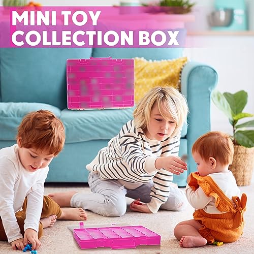 Image of Juexica 2 Pcs Large 48 Grids Plastic Storage Bead Organizer Box, Tackle Box, Compartment Organizer Container with Adjustable Dividers for Jewelry Art Crafts Toys Screw Small Parts(Pink)