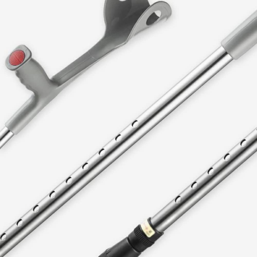 KADEUX Muletas De Antebrazo para Adultos, Muletas Telescópicas para Antebrazo Bastón De Viaje, Muletas De Aluminio para Hombres Mujeres, Muletas Ergonómicas Andador