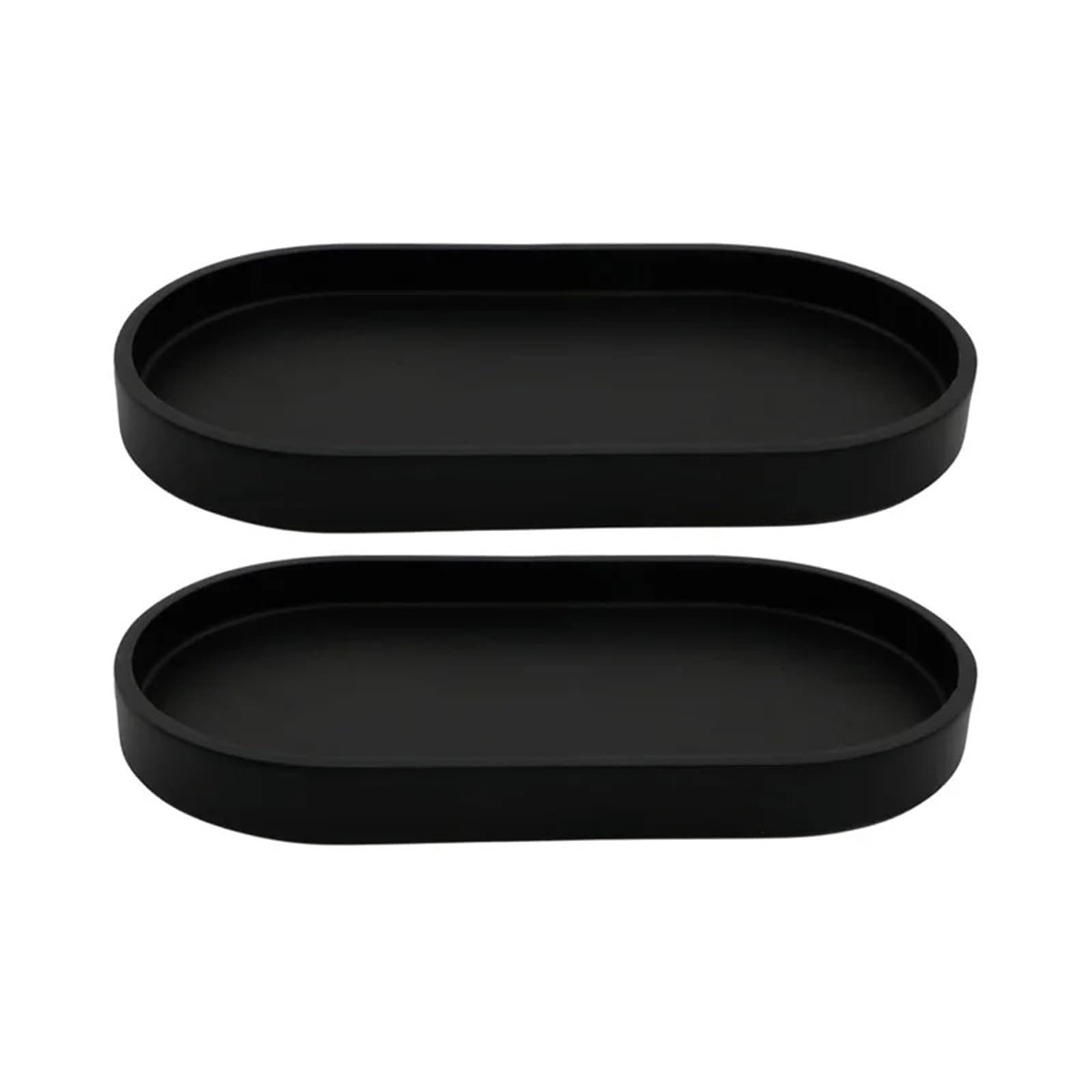 Silicone Bathroom Tray 2Pcs Oval Silicone Bathroom Vanity Tray