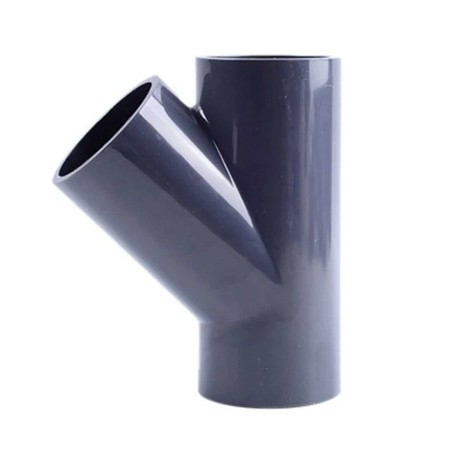 Tubería de drenaje inclinada tres vías en forma Y con junta flexible for entrada y salida, diámetro interior 20/25/32/40/50/63 mm(I.D 63mm,1pc)