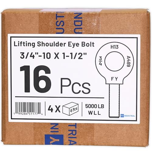 Image of Case of 16 Pcs Lifting Shoulder Eye Bolts 3 /4 inch-10 X 1-1 /2 inch