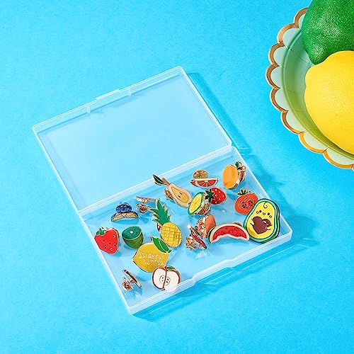 Image of 18Pcs Cute Fruit Enamel Pins Strawberry Lemon Banana Orange Watermelon Peach Apple Brooch Pins Assorted Fruits Lapel Badges Aesthetic Badges for Backpack Bags Hats Clothing Ornaments
