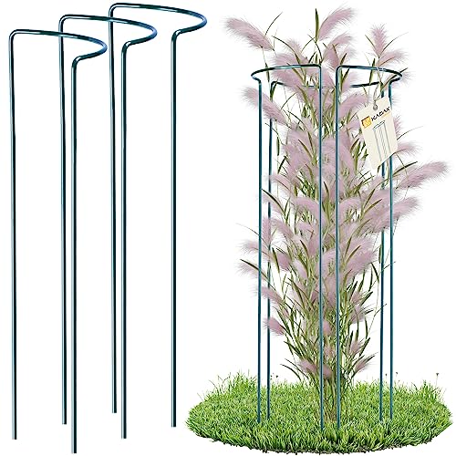 KADAX Pflanzenhalter, 3 Stück, Pflanzenstütze aus Stahl, halbrunde Rankhilfe für Pflanzen, Garten, wetterfester Blumenhalter, Staudenhalter, Strauchstütze, Blumenstütze, freistehend (Höhe: 45 cm)