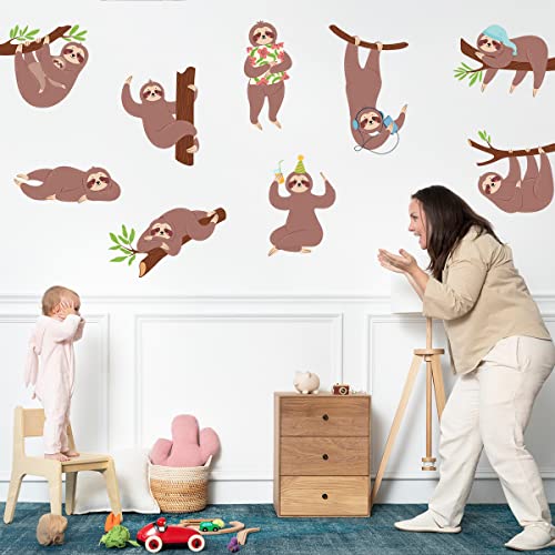 Vinilo decorativo infantil de perezoso para pared miniatura 5