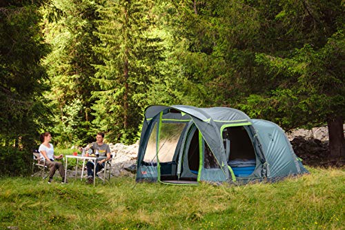 Coleman Unisex's Inflatable Meadowood, Air 4 Persons, Family Tent With 2 Extra Large Dark Sleeping Compartments And Vestibule, Quick To Set Up, Incl. Pump, Waterproof Ws 4,000 Mm, Grey #TOP2