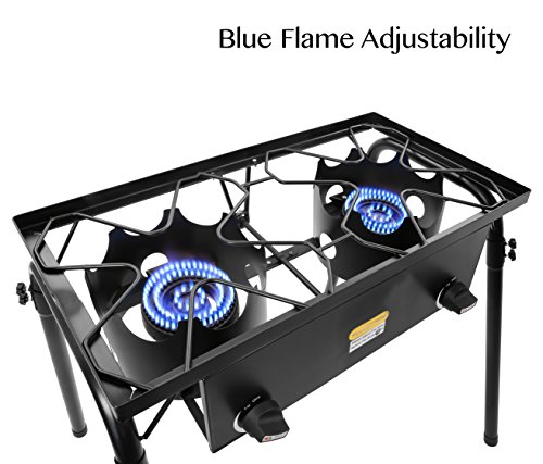 Concord Double Propane Burner, Outdoor 2 Burner Camping Stove for Cooking/Home Brewing/Making Sauce - Image 2