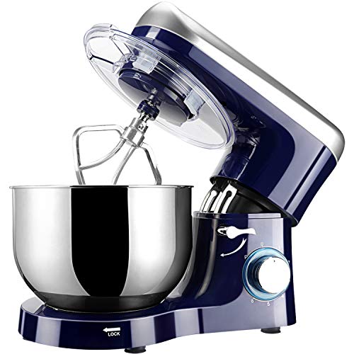 Stand Mixer, 6 QT 660W 6-Speed Tilt-Head Food Mixer, Kitchen Electric Mixer with Dough Hook, Wire Whip & Beater