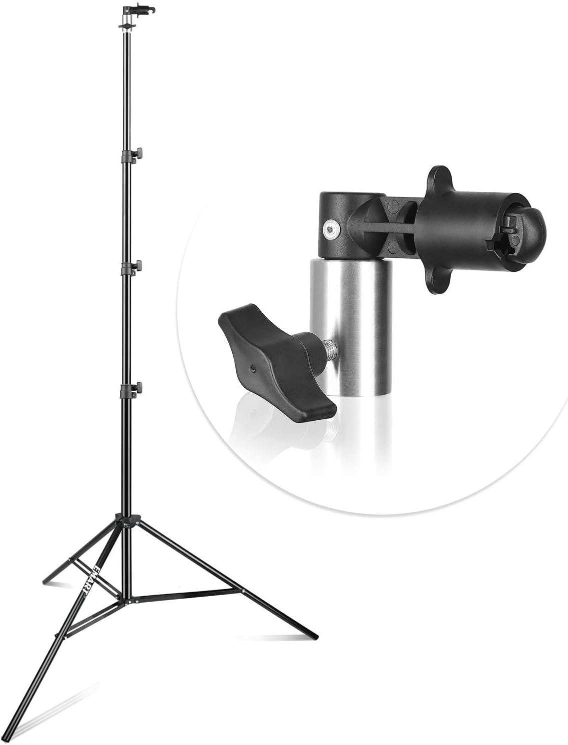 8.5FT Photography Green Screen Background Reflector Disc Holder Clip with Light Stand for Diffuser, Pop Up Backdrop, Photo, Video Studio, Meeting,Live Streaming, Youtuber