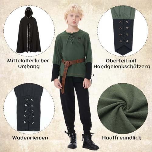 Disfraz completo renacentista para niños talla 140 miniatura 3