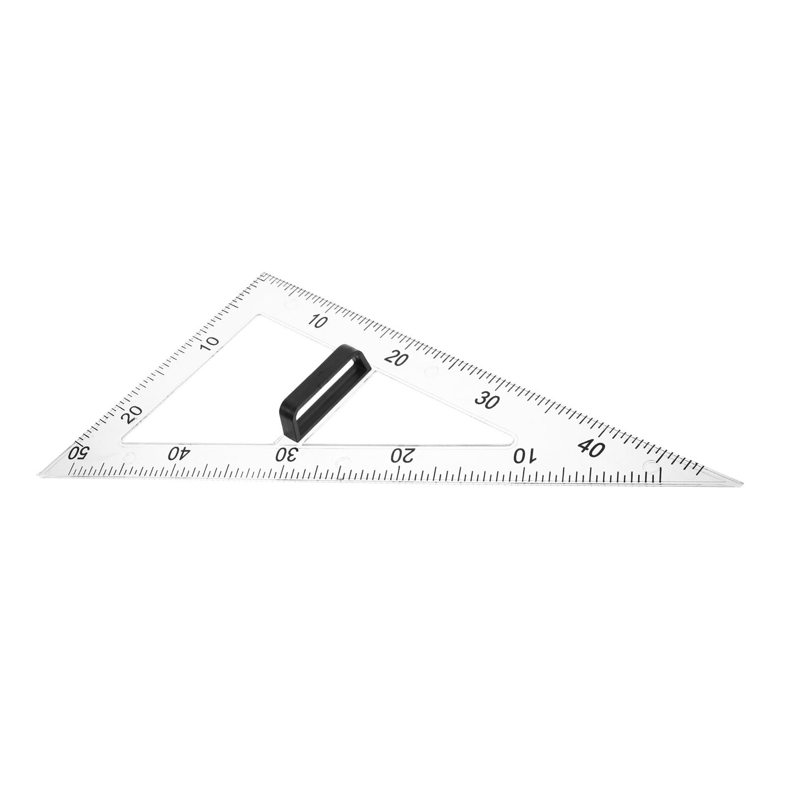 Healeved Magnetisches Dreieckiges Lehrlineal aus Abs mit 60-grad Winkelmesser für Mathematik und Physik Transparent Haftet an Magnetischen Oberflächen zur Vermeidung von Verlust