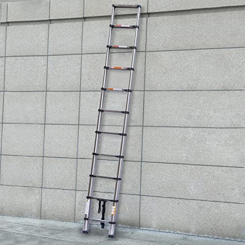 10.5Ft Extension Telescoping Ladder Stainless Steel Folding Ladder, 330Lbs Load Capacity, En131 Standard, Portable Compact Step Ladder For Home Diy Projects Indoor Outdoor Rv #TOP7