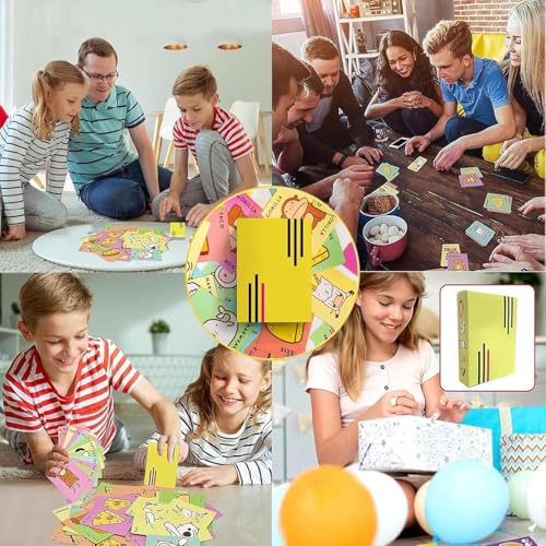 Image of Awestuffs Family Board Games for Adults and Kids - Ages 14 and up, 2 to 8 Players (Goat Cheese Pizza Card Game)