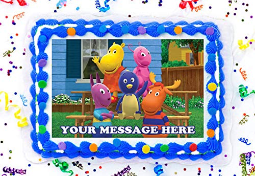 Amazon.com: The Backyardigans Cake Topper Edible Image Personalized  Cupcakes Frosting Sugar Sheet (8" Round Cake Topper) : Grocery & Gourmet  Food