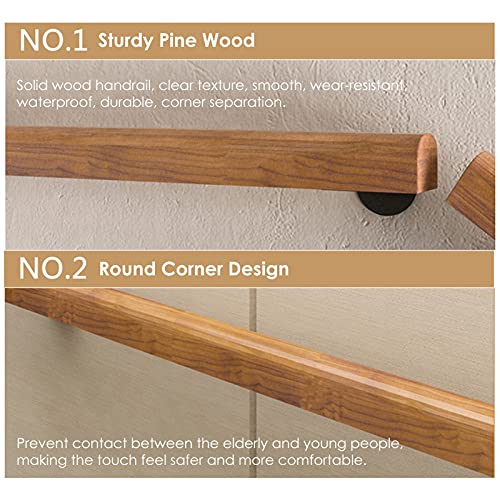 Rampe escalier 2.20m de haute qualité avec supports muraux robustes