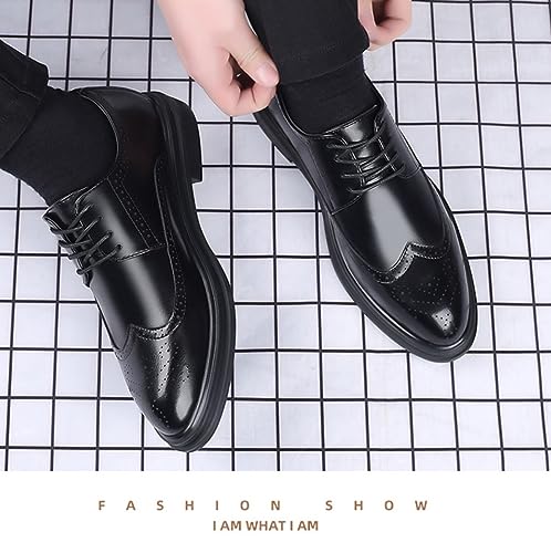 Men's Formal Oxford Comfortable Dress Shoes - Business Wingtip Lace Up Leather Shoes with Classic and Modern Designs4