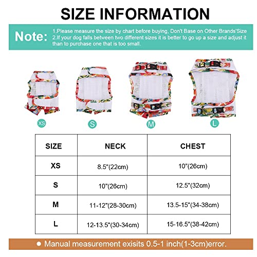 Conjunto de arnés y Correa de Malla de Nailon Transpirable para Perros Chaleco de arnés de Chihuahua Estampado a la Moda con Lazo para Perros pequeños y medianos Gatos