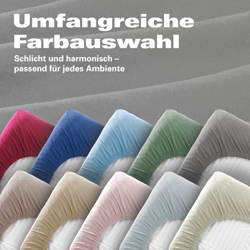BaSaTex Bio Kissenbezüge Spannbezüge 2er Pack für Nackenkissen und Gesundheitskissen | 97% GOTS-Zertifizierte Baumwolle + 3% Elasthan | 40x60 cm - 45x65 cm | Anthrazit